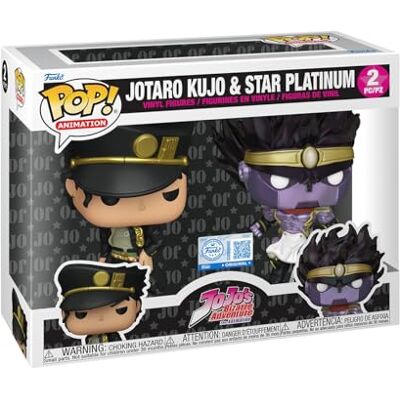 Funko Pop! Animation: JoJo's Bizarre Adventure Jotaro & Star Platinum 2 Pack Exclusivo de Amazon Figura de Vinilo Coleccionable Idea de Regalo Mercancía Oficial Funko Pop! Animation: JoJo's Bizarre Adventure Jotaro & Star Platinum 2 Pack Exclusivo de Amazon Figura de Vinilo Coleccionable Idea de Regalo Mercancía Oficial