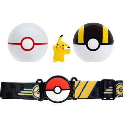 Pokémon Set de cinturón Pikachu Clip ‘N’ Go Figura de Batalla de Pikachu de 5 cm con Honor Ball, Ultra Ball y cinturón temático de Tipo eléctrico. Pokémon Set de cinturón Pikachu Clip ‘N’ Go Figura de Batalla de Pikachu de 5 cm con Honor Ball, Ultra Ball y cinturón temático de Tipo eléctrico.