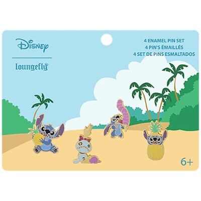 Loungefly Stitch Enamel Pin Set Lilo And Stitch Pins de Esmalte Exclusiva Amazon- Broche Coleccionable para Mochilas Y Bolsos Idea de Regalo- Mercancia Oficial Movies Fans Loungefly Stitch Enamel Pin Set Lilo And Stitch Pins de Esmalte Exclusiva Amazon- Broche Coleccionable para Mochilas Y Bolsos Idea de Regalo- Mercancia Oficial Movies Fans