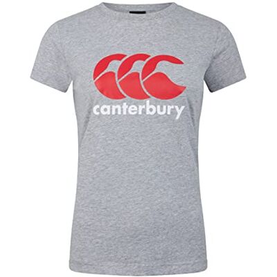 Canterbury Camiseta con Logotipo CCC para Mujer, Ajuste Regular cómodo, Mezcla de algodón, Camiseta no técnica Canterbury Camiseta con Logotipo CCC para Mujer, Ajuste Regular cómodo, Mezcla de algodón, Camiseta no técnica