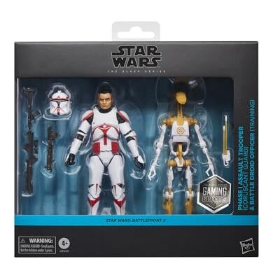 Star Wars The Black Series Phase I Assault Trooper & Battle Droid Officer, Battlefront II Figuras de acción coleccionables de 15 cm Star Wars The Black Series Phase I Assault Trooper & Battle Droid Officer, Battlefront II Figuras de acción coleccionables de 15 cm