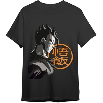 Comic Studio Dragon Ball Z Camiseta Artículo Licenciado Oficial Gohan Negro XXL Comic Studio Dragon Ball Z Camiseta Artículo Licenciado Oficial Gohan Negro XXL