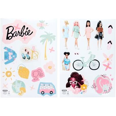 Paladone Pegatinas de pared Barbie Producto oficial, stickers reutilizables para habitación infantil, incluye amigos icónicos, letras, ropa y accesorios, decoración para niñas Paladone Pegatinas de pared Barbie Producto oficial, stickers reutilizables para habitación infantil, incluye amigos icónicos, letras, ropa y accesorios, decoración para niñas
