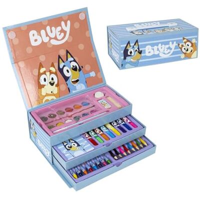 CERDÁ LIFE'S LITTLE MOMENTS Set de Papeleria Inspirado en Bluey Color Azul 26 X 10 X 13 Cm Incluye Maletín con Todo Lo Necesario para Colorear Producto Original Diseñado en España CERDÁ LIFE'S LITTLE MOMENTS Set de Papeleria Inspirado en Bluey Color Azul 26 X 10 X 13 Cm Incluye Maletín con Todo Lo Necesario para Colorear Producto Original Diseñado en España