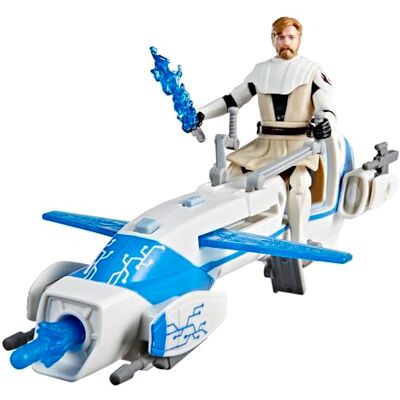 Star Wars Epic World of Action, Figura de 10 cm de OBI-WAN Kenobi y Speeder Bike BARC Star Wars Epic World of Action, Figura de 10 cm de OBI-WAN Kenobi y Speeder Bike BARC