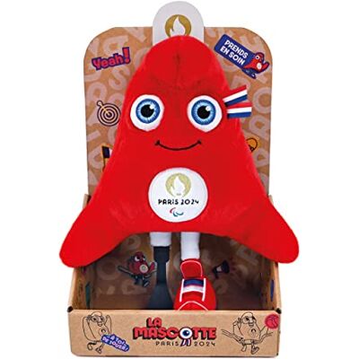 Doudou et Compagnie - Licence JO Paris 2024 Phryge, Gorro frigio Mascotte, Color Mascota paralímpica 28 cm Caja Display, Paralympique () Doudou et Compagnie - Licence JO Paris 2024 Phryge, Gorro frigio Mascotte, Color Mascota paralímpica 28 cm Caja Display, Paralympique ()