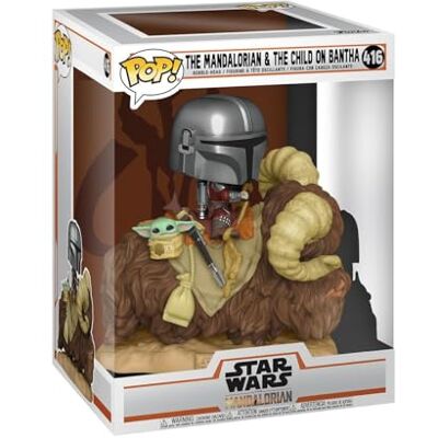 Funko Pop! Deluxe: Star Wars: The Mandalorian Mando On Bantha with Grogu (The Child, Baby Yoda) Figura de Vinilo Coleccionable Idea de Regalo- Mercancia Oficial Juguetes para Niños y Adultos Funko Pop! Deluxe: Star Wars: The Mandalorian Mando On Bantha with Grogu (The Child, Baby Yoda) Figura de Vinilo Coleccionable Idea de Regalo- Mercancia Oficial Juguetes para Niños y Adultos
