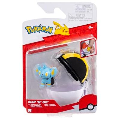 Pokémon – Clip 'N' Go Poké Ball – Sheinux y Ultraball, Poké Ball Oficial con Figura móvil de 5 cm Pokémon – Clip 'N' Go Poké Ball – Sheinux y Ultraball, Poké Ball Oficial con Figura móvil de 5 cm