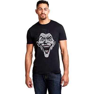 DC Comics Camiseta Joker Lines Hombre, Corte Regular y Manga Corta, Negra (Negra y Negra), XXL (Talla del Fabricante: XXL) DC Comics Camiseta Joker Lines Hombre, Corte Regular y Manga Corta, Negra (Negra y Negra), XXL (Talla del Fabricante: XXL)