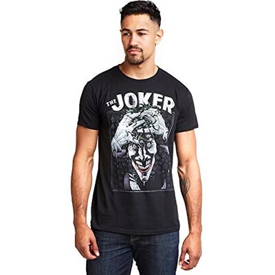 DC Comics Hombre Crazed Joker Camiseta Not Applicable, Negro (Black Blk), Large DC Comics Hombre Crazed Joker Camiseta Not Applicable, Negro (Black Blk), Large