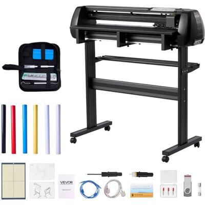 VEVOR Máquina de Corte de Vinilo, con Ancho de Alimentación Máximo de 87 cm, Cuchillas Dobles y Pantalla LED, con Hojas de Pegatinas, Películas de Transferencia y Software Signmaster, Color Negro VEVOR Máquina de Corte de Vinilo, con Ancho de Alimentación Máximo de 87 cm, Cuchillas Dobles y Pantalla LED, con Hojas de Pegatinas, Películas de Transferencia y Software Signmaster, Color Negro