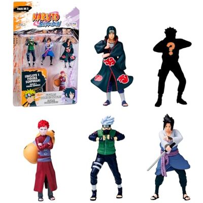 Bizak Naruto Pack de 5 Figuras en Blister, 7 cm, Incluye 1 Figura Oculta Exclusiva, +6 años, () Bizak Naruto Pack de 5 Figuras en Blister, 7 cm, Incluye 1 Figura Oculta Exclusiva, +6 años, ()
