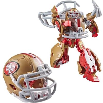 Transformers NFL San Francisco 49ers Goldrush, Figura de acción de Robot de 5.5 Pulgadas Que Cambia al Casco, Juguetes de fútbol coleccionables, 8+ Transformers NFL San Francisco 49ers Goldrush, Figura de acción de Robot de 5.5 Pulgadas Que Cambia al Casco, Juguetes de fútbol coleccionables, 8+