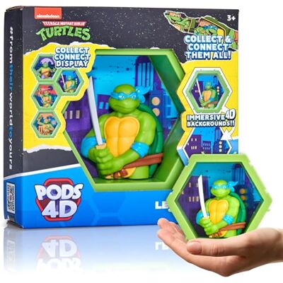 WOW! PODS Tortugas Ninja 4D Leonardo, Figura Coleccionable única conectable Que explota de su Mundo en el tuyo, exhibición de Pared o Estante, Juguetes y Regalos de Las Tortugas Ninja, Serie 1 n.º WOW! PODS Tortugas Ninja 4D Leonardo, Figura Coleccionable única conectable Que explota de su Mundo en el tuyo, exhibición de Pared o Estante, Juguetes y Regalos de Las Tortugas Ninja, Serie 1 n.º