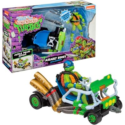 Mutant Tortugas Ninja, Buggy Vehículo Deluxe, con Figura de 12 cm, Leonardo, para niños Desde 4 años, Mutant Tortugas Ninja, Buggy Vehículo Deluxe, con Figura de 12 cm, Leonardo, para niños Desde 4 años,