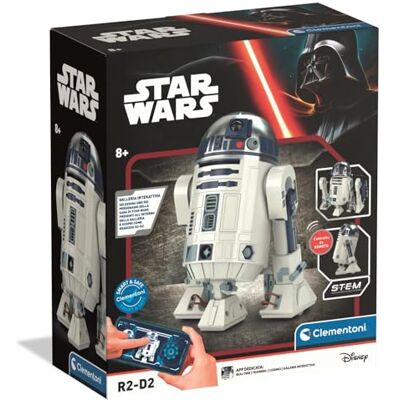 Clementoni – Star Wars R2-D2 Robot – STEM – Montaje con +50 Piezas, Luces LED, Ruidos Originales, Control por APP, Codificación y Rotor de cabeza 180° – Clementoni – Star Wars R2-D2 Robot – STEM – Montaje con +50 Piezas, Luces LED, Ruidos Originales, Control por APP, Codificación y Rotor de cabeza 180° –