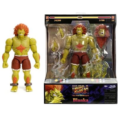 Jada Figura Street Fighter II Blanka 15 cm, Figura articulada con Detalles de Combate y Postura Salvaje, Alta fidelidad Coleccionable, A Partir de 13 años () Jada Figura Street Fighter II Blanka 15 cm, Figura articulada con Detalles de Combate y Postura Salvaje, Alta fidelidad Coleccionable, A Partir de 13 años ()