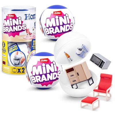 Mini Brands Cápsula Home de ZURU, casa Sorpresa con Minis coleccionables, Embalaje Ciego, artículos coleccionables de temática del hogar, (2 Capsule) Mini Brands Cápsula Home de ZURU, casa Sorpresa con Minis coleccionables, Embalaje Ciego, artículos coleccionables de temática del hogar, (2 Capsule)