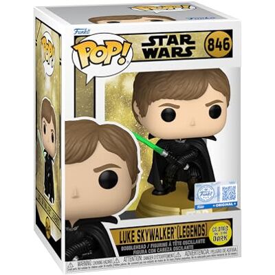 Funko Pop! Star Wars: Legends Luke Skywalker Glow in The Dark Figura de Vinilo Coleccionable Idea de Regalo Mercancía Oficial Juguetes para niños y Adultos Funko Pop! Star Wars: Legends Luke Skywalker Glow in The Dark Figura de Vinilo Coleccionable Idea de Regalo Mercancía Oficial Juguetes para niños y Adultos