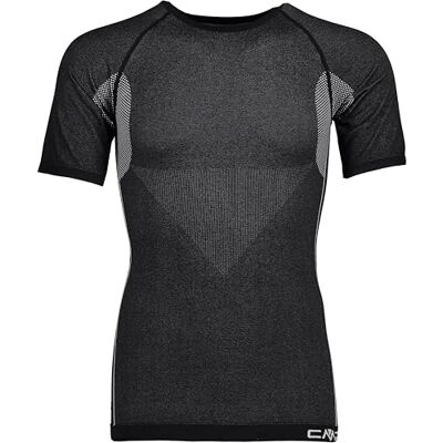 CMP Camiseta Hombre Sin Costuras, Negro, XLXXL CMP Camiseta Hombre Sin Costuras, Negro, XLXXL