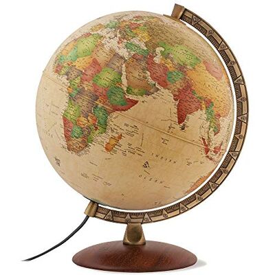 Tecnodidattica Nova Rico Classic A4 Antiquus, Mappamondo Luminoso con Metallo Pressofuso, 30 cm (versión alemana) Tecnodidattica Nova Rico Classic A4 Antiquus, Mappamondo Luminoso con Metallo Pressofuso, 30 cm (versión alemana)