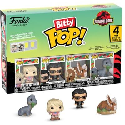 Funko Bitty Pop! 4 Pack: Jurassic Park Ellie Sattler, Ian Malcolm, Triceratops, Brachiosaurus 1 in 6 Chance of Receiving The Rare Chase Variant Styles May Vary 0,9 Pulgadas (2,2 cm) Funko Bitty Pop! 4 Pack: Jurassic Park Ellie Sattler, Ian Malcolm, Triceratops, Brachiosaurus 1 in 6 Chance of Receiving The Rare Chase Variant Styles May Vary 0,9 Pulgadas (2,2 cm)