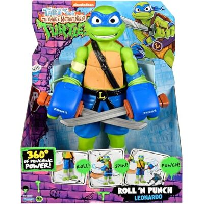 Playmates Giochi Preziosi -Leonardo Tortugas Ninja Caos mutante Rolling Punch, Leonardo Personaje Gigante 30 cm con Fución Combate y Arma Incluida, para Niños a Partir de 4 Años Playmates Giochi Preziosi -Leonardo Tortugas Ninja Caos mutante Rolling Punch, Leonardo Personaje Gigante 30 cm con Fución Combate y Arma Incluida, para Niños a Partir de 4 Años