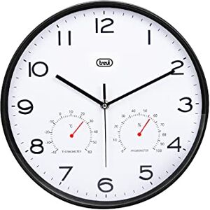 Trevi Reloj de Pared con termómetro e higrómetro, diámetro 30 cm, Movimiento silencioso Barrido Trevi Reloj de Pared con termómetro e higrómetro, diámetro 30 cm, Movimiento silencioso Barrido