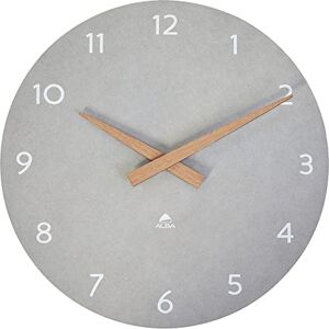 ALBA Reloj de Pared (Madera, Cuarzo, silencioso, Precioso, Aspecto Moderno y Puro), Color Gris ALBA Reloj de Pared (Madera, Cuarzo, silencioso, Precioso, Aspecto Moderno y Puro), Color Gris