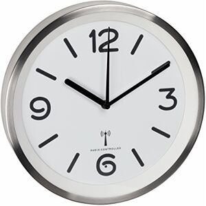 TFA Dostmann Reloj de Pared analógico con iluminación Nocturna, Movimiento silencioso con segundero, Color Blanco/Plateado, , 253 x 253 x 42 mm TFA Dostmann Reloj de Pared analógico con iluminación Nocturna, Movimiento silencioso con segundero, Color Blanco/Plateado, , 253 x 253 x 42 mm