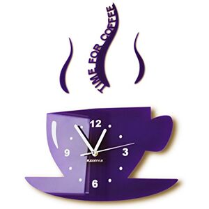 FLEXISTYLE Reloj de Pared 3D Morado - Decoración moderna FLEXISTYLE Reloj de Pared 3D Morado - Decoración moderna