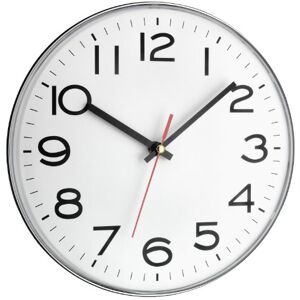 TFA Dostmann Reloj de Pared analógico con segundero, Grande y fácil de Leer, diseño Plano, Moderno, con números Negros, Reloj de Cuarzo, Color Blanco/Plata, 280 x 40 x 280 mm (Largo x Ancho TFA Dostmann Reloj de Pared analógico con segundero, Grande y fácil de Leer, diseño Plano, Moderno, con números Negros, Reloj de Cuarzo, Color Blanco/Plata, 280 x 40 x 280 mm (Largo x Ancho