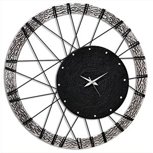 Pintdecor Rueda Reloj, DM/Cuerda, Negro, 70 x 70 cm Pintdecor Rueda Reloj, DM/Cuerda, Negro, 70 x 70 cm