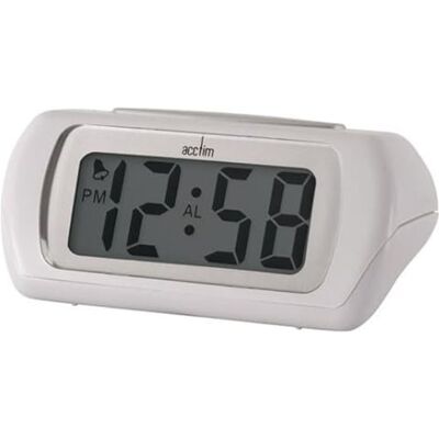 Reloj Despertador Digital Acctim Auric - Alarma Crescendo - Pantalla LCD Grande - Blanco Reloj Despertador Digital Acctim Auric - Alarma Crescendo - Pantalla LCD Grande - Blanco