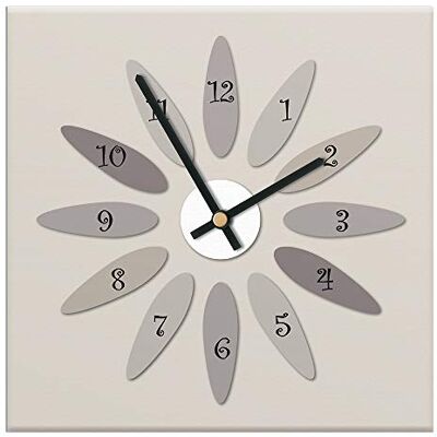 MARELI - Reloj de pared laminado mate - 30x30 cm - Silencioso MARELI - Reloj de pared laminado mate - 30x30 cm - Silencioso