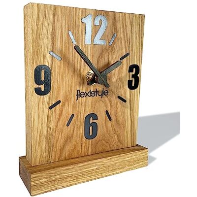 FLEXISTYLE Moderno Reloj de pie pequeño de Madera Roble salón baño (Estilo 1) FLEXISTYLE Moderno Reloj de pie pequeño de Madera Roble salón baño (Estilo 1)