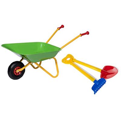 Rolly Toys Carretilla de Metal con Pala y Rastrillo - Carretilla para niños Rolly Toys Carretilla de Metal con Pala y Rastrillo - Carretilla para niños