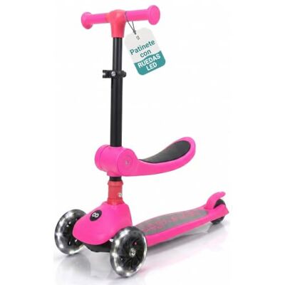 SereneLife Patinete 3 Ruedas para niños, Plegable, Luces LED en Las Ruedas, Manillar Ajustable, Freno Trasero de pie, Soporta hasta 49.9kgs SereneLife Patinete 3 Ruedas para niños, Plegable, Luces LED en Las Ruedas, Manillar Ajustable, Freno Trasero de pie, Soporta hasta 49.9kgs