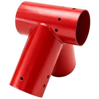 Relaxdays Conector para Columpio en A en Acero con Recubrimiento en Polvo, ángulo 100°, Ø100 mm, Rojo Relaxdays Conector para Columpio en A en Acero con Recubrimiento en Polvo, ángulo 100°, Ø100 mm, Rojo