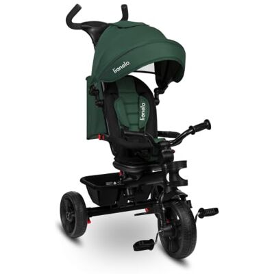 lionelo Haari Triciclo Evolutivo para Niños, Bicicleta Bebe 4 en 1, Menores hasta 25 kg, 1,5-5 años, Carrito Cesta espaciosa, Bolsa y portavasos, Cinturones de 3 Puntos, Toldo Grün lionelo Haari Triciclo Evolutivo para Niños, Bicicleta Bebe 4 en 1, Menores hasta 25 kg, 1,5-5 años, Carrito Cesta espaciosa, Bolsa y portavasos, Cinturones de 3 Puntos, Toldo Grün