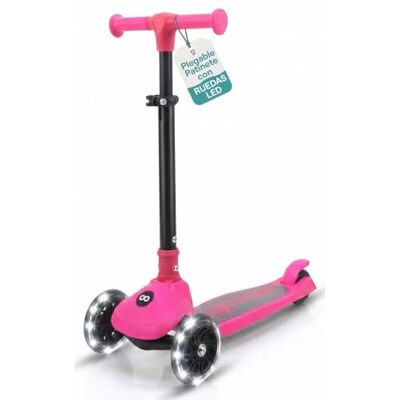 SereneLife Patinete 3 Ruedas para niños, Plegable, Luces LED en Las Ruedas, Manillar Ajustable, Freno Trasero de pie, Soporta hasta 49.9kgs SereneLife Patinete 3 Ruedas para niños, Plegable, Luces LED en Las Ruedas, Manillar Ajustable, Freno Trasero de pie, Soporta hasta 49.9kgs