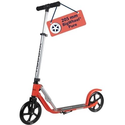 Hudora BigWheel Scooter Pure Patín de aluminio estable con soporte Patinete urbano ajustable y plegable para hasta 100kg Patinetes para adolescentes y adultos rojo Hudora BigWheel Scooter Pure Patín de aluminio estable con soporte Patinete urbano ajustable y plegable para hasta 100kg Patinetes para adolescentes y adultos rojo