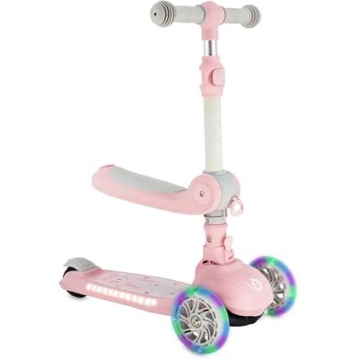 Momi Debe Patinete Infantil 2 en 1 con Asiento, Correpasillos y Patinete de Equilibrio, Altura Ajustable, Plegable, Ruedas LED, Plataforma Iluminada, Ruedas PU, hasta 50 kg Momi Debe Patinete Infantil 2 en 1 con Asiento, Correpasillos y Patinete de Equilibrio, Altura Ajustable, Plegable, Ruedas LED, Plataforma Iluminada, Ruedas PU, hasta 50 kg