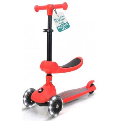 SereneLife Patinete 3 Ruedas para niños, Plegable, Luces LED en Las Ruedas, Manillar Ajustable, Freno Trasero de pie, Soporta hasta 49.9kgs SereneLife Patinete 3 Ruedas para niños, Plegable, Luces LED en Las Ruedas, Manillar Ajustable, Freno Trasero de pie, Soporta hasta 49.9kgs