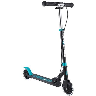 Globber Flow Element Junior Lights Patinete Plegable de 2 Ruedas con Freno Trasero, Manillar Ajustable y Luces LED, para niños Desde los 4 años Azul Turquesa Globber Flow Element Junior Lights Patinete Plegable de 2 Ruedas con Freno Trasero, Manillar Ajustable y Luces LED, para niños Desde los 4 años Azul Turquesa