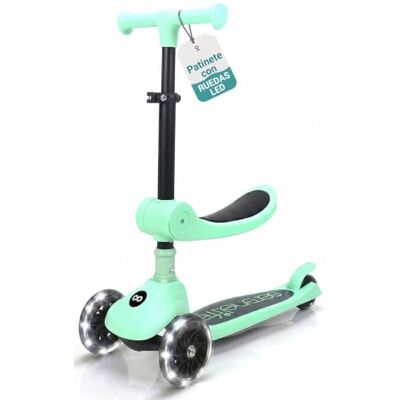 SereneLife Patinete 3 Ruedas para niños, Plegable, Luces LED en Las Ruedas, Manillar Ajustable, Freno Trasero de pie, Soporta hasta 49.9kgs SereneLife Patinete 3 Ruedas para niños, Plegable, Luces LED en Las Ruedas, Manillar Ajustable, Freno Trasero de pie, Soporta hasta 49.9kgs