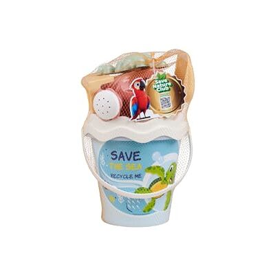 Simba Juego de Cubos de Reciclaje para bebé (16 cm) – Juguete de Playa para niños, Juego de Arena de 6 Piezas con Cubo, regadera, Molde, Pala y rastrillo de Materiales reciclados Simba Juego de Cubos de Reciclaje para bebé (16 cm) – Juguete de Playa para niños, Juego de Arena de 6 Piezas con Cubo, regadera, Molde, Pala y rastrillo de Materiales reciclados