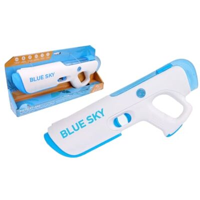 Blue Sky Pistola de Agua eléctrica motorizada 350 ml Juego al Aire Libre Azul Batería Recargable incluida Lista para Usar Juguete Infantil Playa y Piscina Desde 5 años Blue Sky Pistola de Agua eléctrica motorizada 350 ml Juego al Aire Libre Azul Batería Recargable incluida Lista para Usar Juguete Infantil Playa y Piscina Desde 5 años
