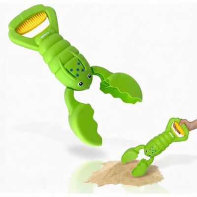 alldoro Pinza de Arena para niños, diseño de Langosta, Color Verde, Juguete de Arena Resistente para niños, Cangrejo, fácil y manejable con una Mano, 34 cm alldoro Pinza de Arena para niños, diseño de Langosta, Color Verde, Juguete de Arena Resistente para niños, Cangrejo, fácil y manejable con una Mano, 34 cm