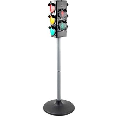 Relaxdays Semáforo Infantil con luz y Sonido, Manual/automático, 69x21x21 cm, Negro/Plateado Relaxdays Semáforo Infantil con luz y Sonido, Manual/automático, 69x21x21 cm, Negro/Plateado